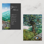 Carte De Visite AURORA / ARBRE MAGIQUE, vert, bleu, gris (Devant / Derrière)