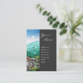 Carte De Visite AURORA / ARBRE MAGIQUE, vert, bleu, gris (Debout devant)