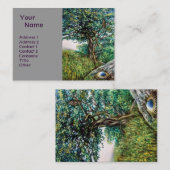 Carte De Visite AURORA / ARBRE MAGIQUE, vert, bleu, gris (Devant / Derrière)