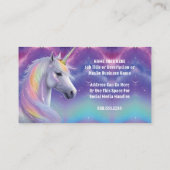 Carte De Visite Aurora Borealis Fantasy Rainbow Glitter Unicorn (Dos)
