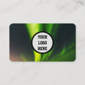 Carte De Visite Aurora Borealis Médias sociaux QR Code Vert (Dos)