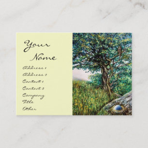 Carte De Visite AURORA jaune vert bleu rouge blanc gris brun