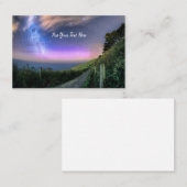 Carte De Visite Aurora néo-zélandais | Dunedin NZ | Lumières du su (Devant / Derrière)