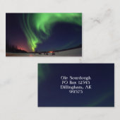 Carte de visite aurores boréales (Devant / Derrière)