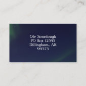 Carte de visite aurores boréales (Dos)