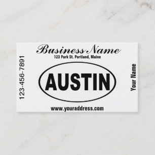 Carte De Visite Austin le Texas