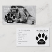 Carte De Visite Australian Shepherd Puppy Pet Sitter (Devant / Derrière)