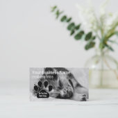 Carte De Visite Australian Shepherd Puppy Pet Sitter (Debout devant)