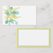 Carte De Visite Australian Wattle fleurit (Devant / Derrière)