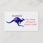 Carte De Visite Australie Drapeau Kangaroo Thunder_Cove (Devant)