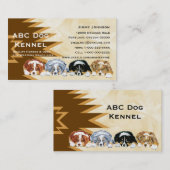 Carte de visite australien de coutume de chiots de (Devant / Derrière)