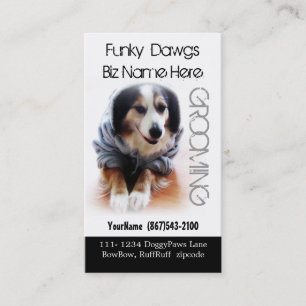 Carte De Visite Australien de toilettage de chien frais dans le