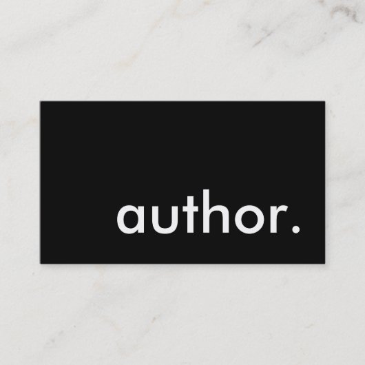 Carte De Visite auteur. (Devant)
