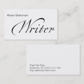 Carte De Visite Auteur (Devant / Derrière)