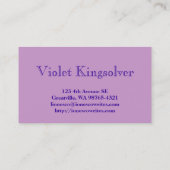 Carte De Visite Auteur (Dos)