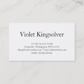 Carte De Visite Auteur (Dos)