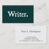 Carte De Visite Auteur (Devant / Derrière)