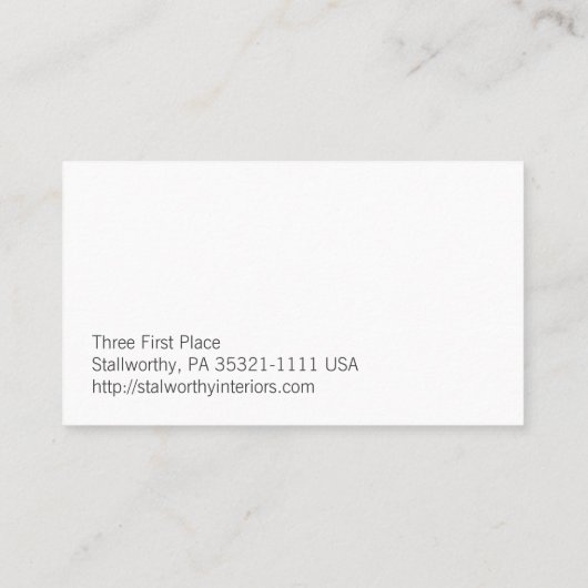 Carte De Visite Auteur (Dos)