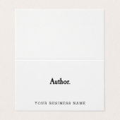 Carte De Visite Auteur (Extérieur déplié)