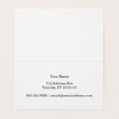 Carte De Visite Auteur (Intérieur déplié)