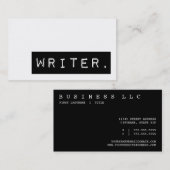 Carte De Visite auteur (Devant / Derrière)