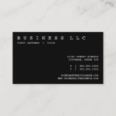 Carte De Visite auteur (Dos)