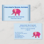 Carte De Visite Auteur animal d'auteur de livre d'enfants (Devant / Derrière)