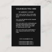 Carte De Visite Auteur Auteur Livre Couverture Promotion Grand (Dos)