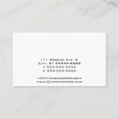 Carte De Visite Auteur - dactylographiez la machine d'écriture - (Dos)