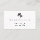 Carte De Visite Auteur - dactylographiez la machine d'écriture - (Devant)