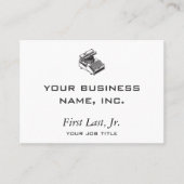 Carte De Visite Auteur - dactylographiez la machine d'écriture - (Devant)