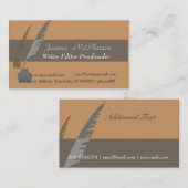 Carte De Visite Auteur de journalisme audacieux (Devant / Derrière)