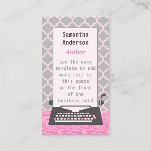 Carte De Visite Auteur De La Typographie Auteur De La Modernité Du (Devant)