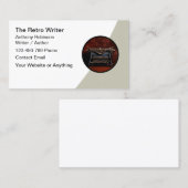 Carte De Visite Auteur de livre Classy Retro (Devant / Derrière)