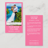 Carte De Visite Auteur de livres d'écriture Couverture rose ou cou (Devant / Derrière)