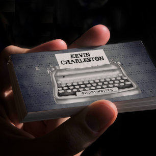 Carte De Visite Auteur de machine à écrire vintage