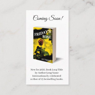 Carte De Visite Auteur de promotion de livre Écrivain d'affaires