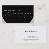 Carte De Visite Auteur de relief (Devant / Derrière)