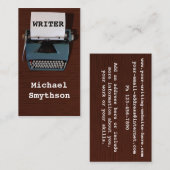 Carte De Visite Auteur de retro sur bois (Devant / Derrière)