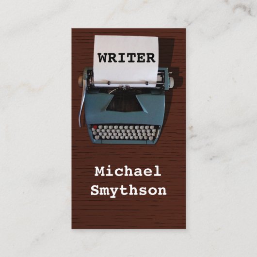 Carte De Visite Auteur de retro sur bois (Devant)