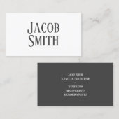 Carte De Visite Auteur de science-fiction Dark Grey (Devant / Derrière)