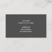 Carte De Visite Auteur de science-fiction Dark Grey (Dos)