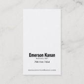 Carte de visite "auteur de technologie d'art (Dos)