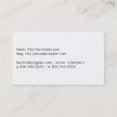 Carte De Visite Auteur défini [en tant que vous] (Dos)