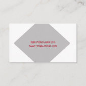 Carte De Visite Auteur des textes de traductions de traducteur (Dos)