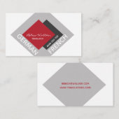 Carte De Visite Auteur des textes de traductions de traducteur (Devant / Derrière)