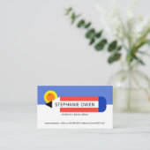 Carte De Visite Auteur du crayon mignon pour enfants (Debout devant)