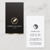 Carte De Visite Auteur écrivain romancier Faux Gold Pen Icône (Devant / Derrière)