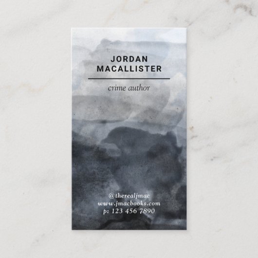 Carte De Visite Auteur graveleux de crime d'aquarelle (Devant)