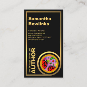 Carte De Visite Auteur incurvé élégant spécial de cadre de tableau